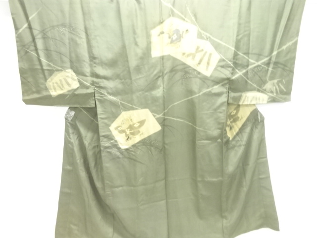 JAPANESE KIMONO / ANTIQUE MENS JUBAN / SILK / BIRDS